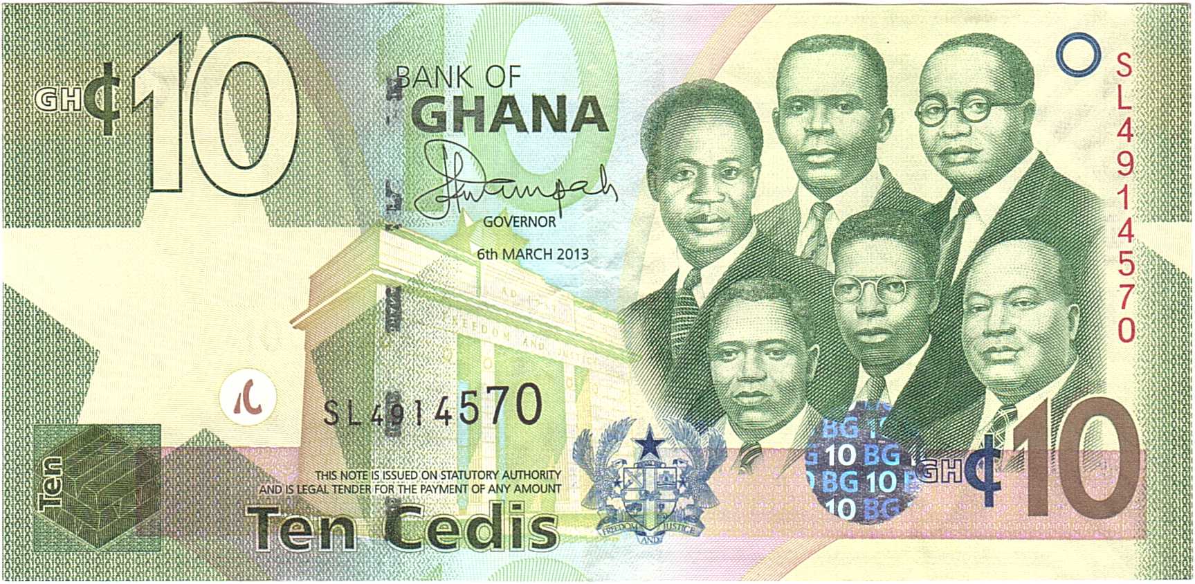Ghana 10 2013 VF P-39/d